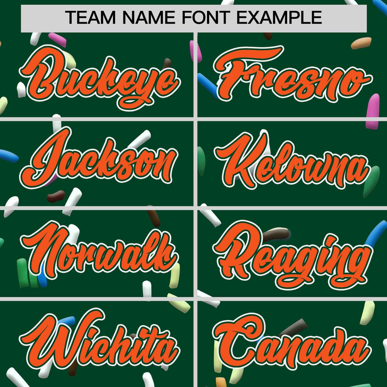 Custom Green Orange Ice Cream Pattern Personalized V-Neck Hockey Jersey