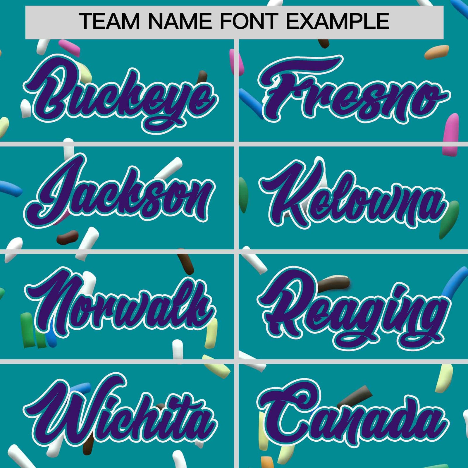 Custom Teal Purple Ice Cream Pattern Personalized V-Neck Hockey Jersey