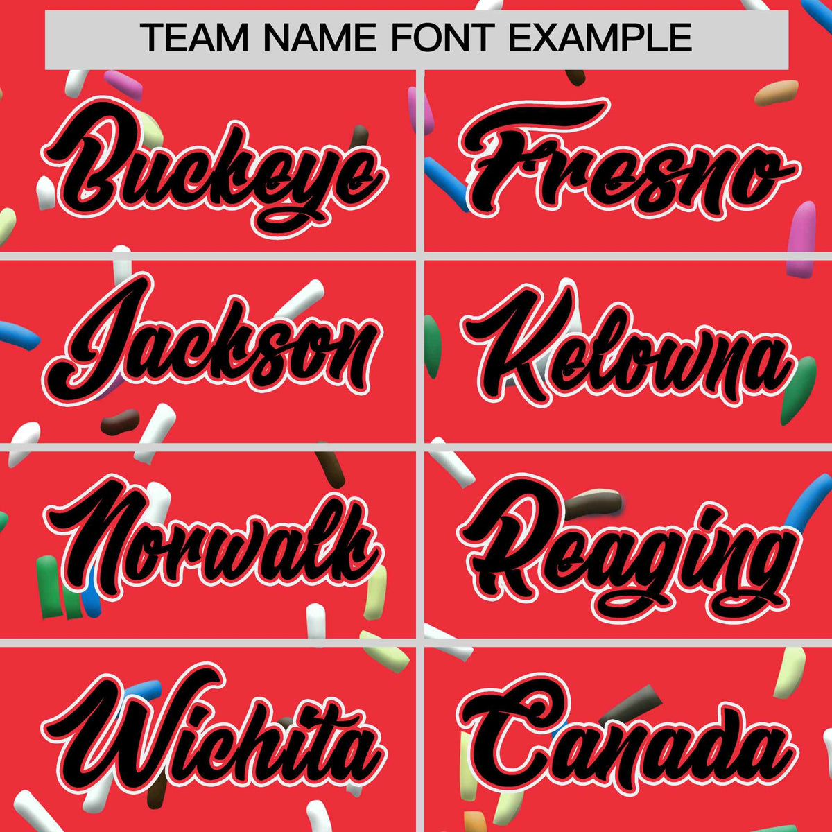 Custom Light Red Black Ice Cream Pattern Personalized V-Neck Hockey Jersey