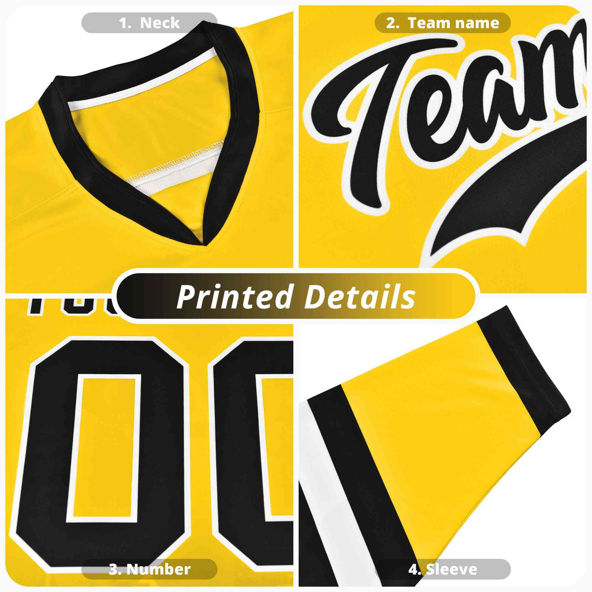 Custom Fluorescent Green Royal Blue Ice Cream Pattern Personalized V-Neck Hockey Jersey