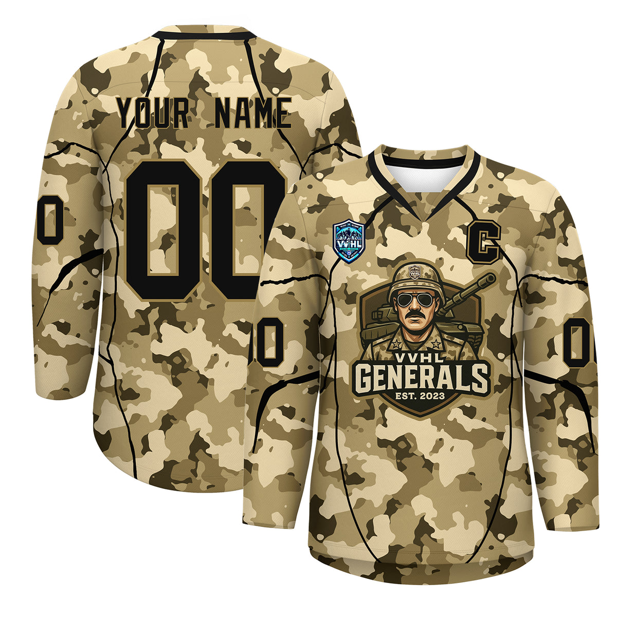 VVHL S9 Generals Camo Hockey Jersey