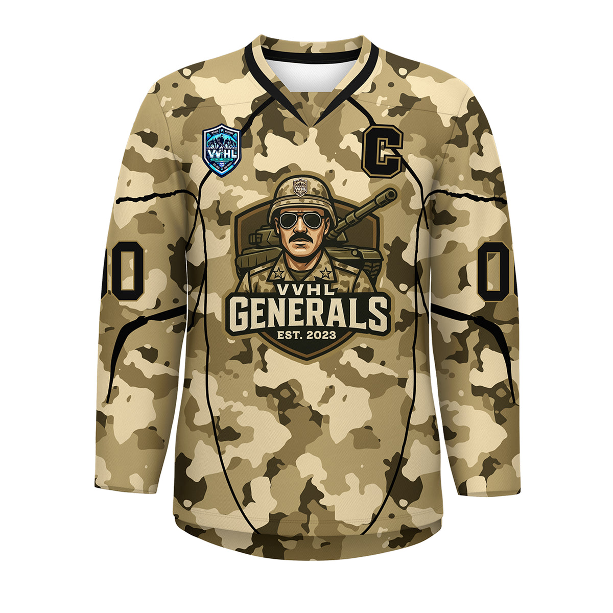 VVHL S9 Generals Camo Hockey Jersey