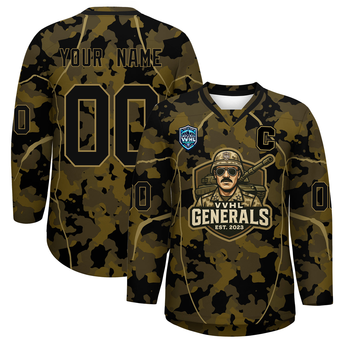 VVHL S9 Generals Camo Hockey Jersey