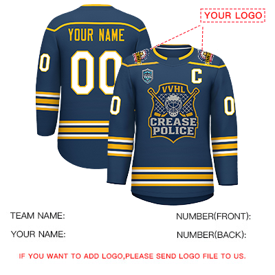 VVHL S9 Crease Police Yellow White Hockey Jersey