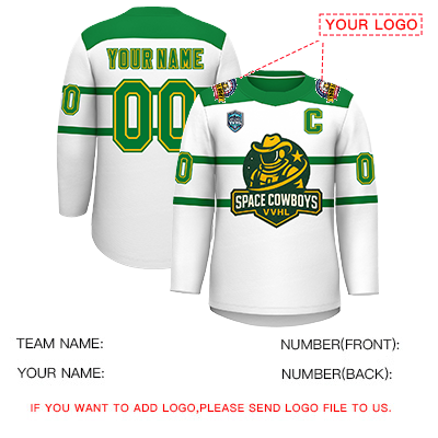 VVHL S9 Space Cowboys Black White Green Hockey Jersey