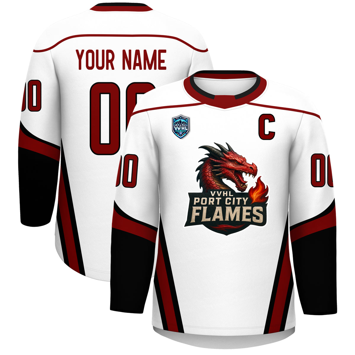 VVHL S9 Port City Flames Hockey Jersey