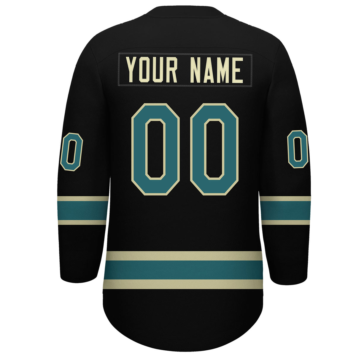 VVHL S9 Great Lakes Mammoths Black Teal Hockey Jersey