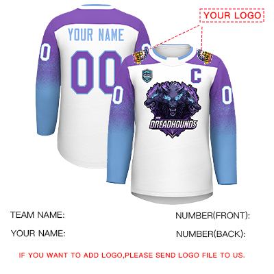 VVHL S9 Dreadhounds  White Black Hockey Jersey