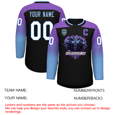 VVHL S9 Dreadhounds  White Black Hockey Jersey