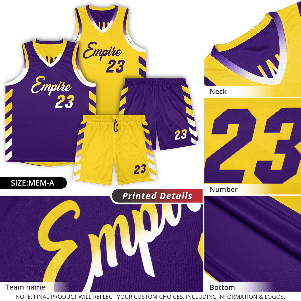 Custom White Purple Reversible Basketball Jersey Kits - Side Arrow Purple Black Gradient