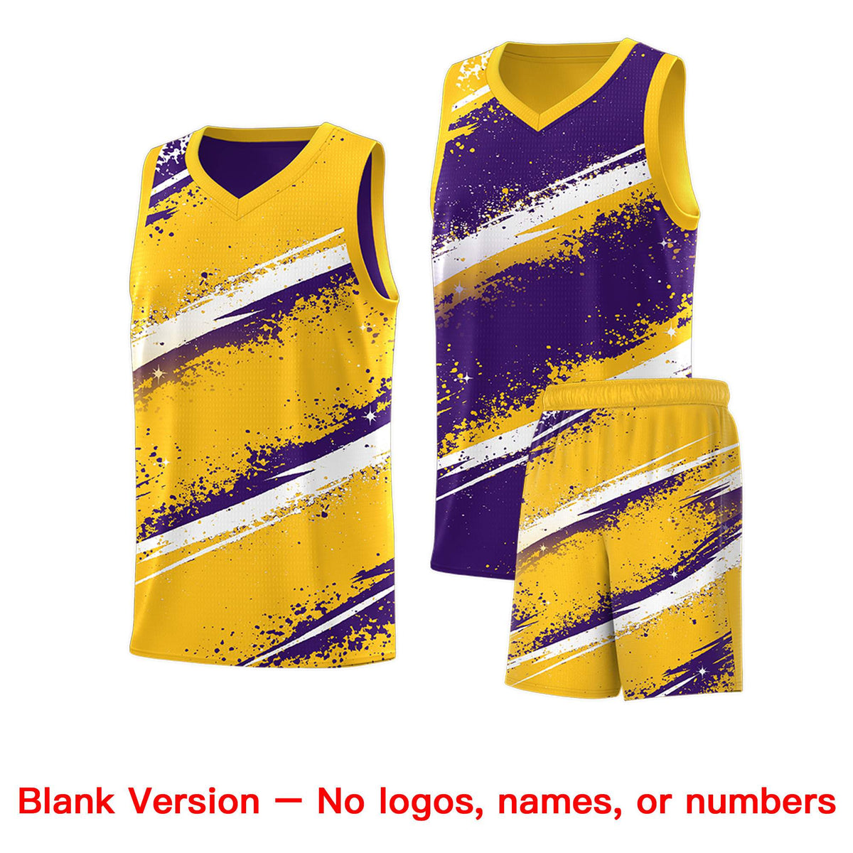 Custom Purple Yellow White Basketball Jersey Stellar Strike Series Cosmic Sublimation Printing