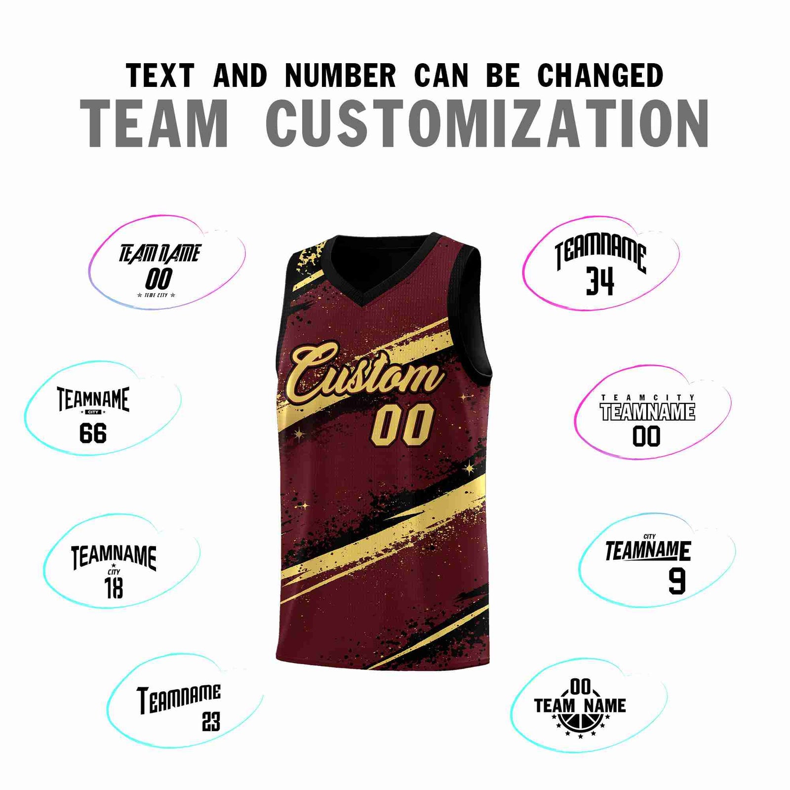 Custom Burgundy Black Khaki Basketball Jersey Stellar Strike Series Velocity Quick-Drying