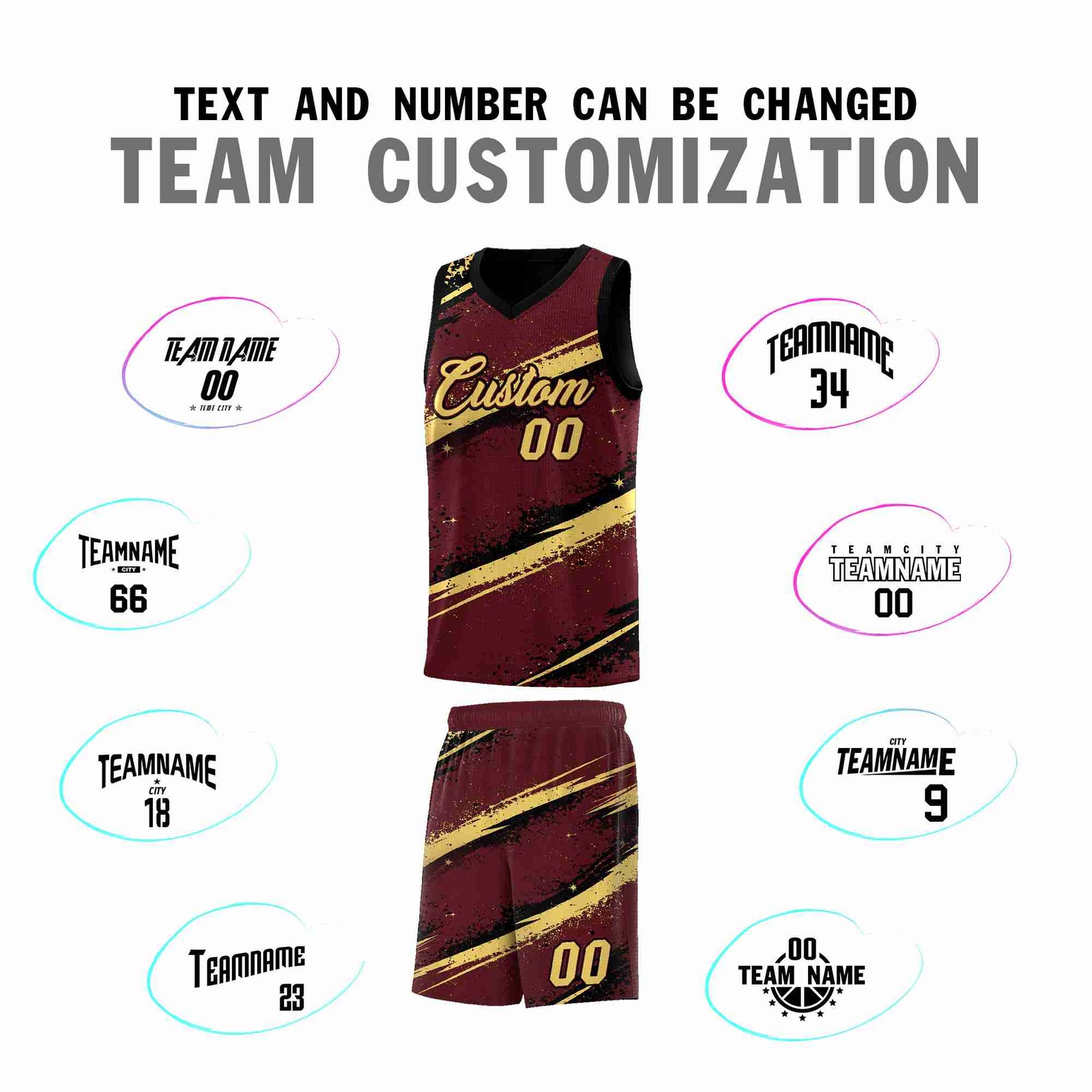Custom Burgundy Black Khaki Basketball Jersey Stellar Strike Series Velocity Quick-Drying