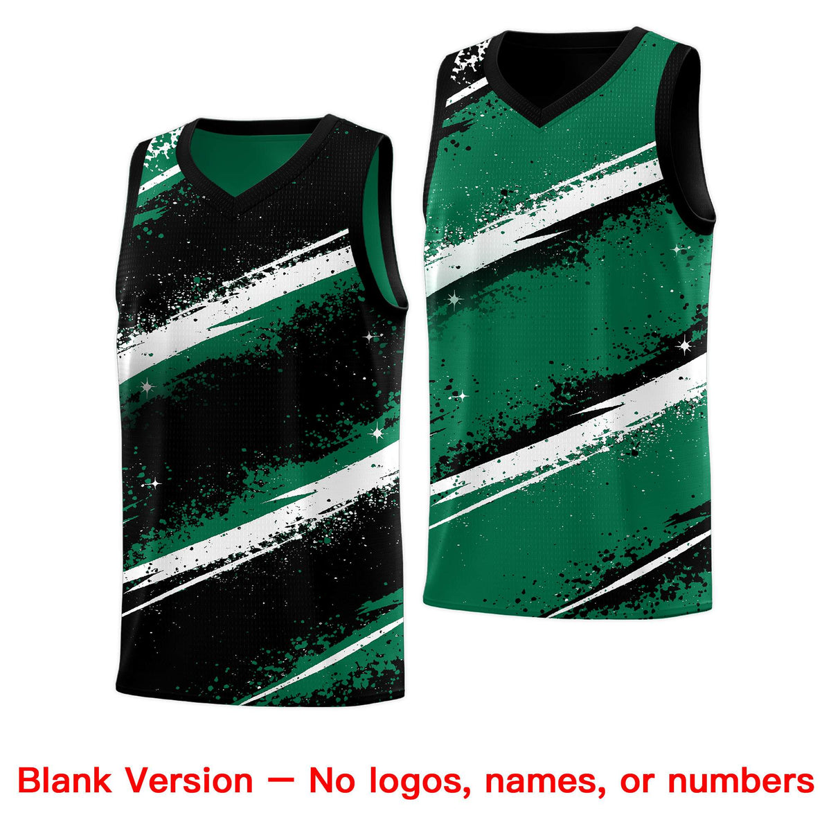 Custom Black Kelly Green White Basketball Jersey Stellar Strike Series Splash Lightweight