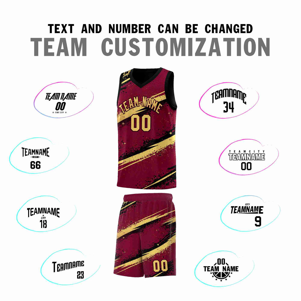 Custom Crimson Black Khaki Basketball Jersey Stellar Strike Series Dynamic Breathable