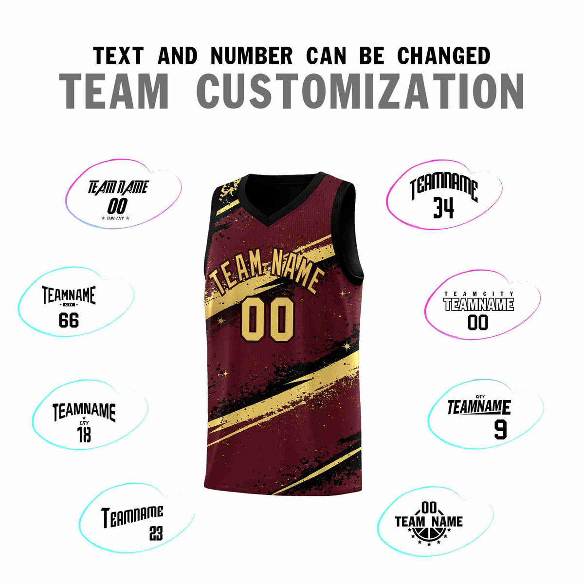 Custom Burgundy Black Khaki Basketball Jersey Stellar Strike Series Velocity Quick-Drying