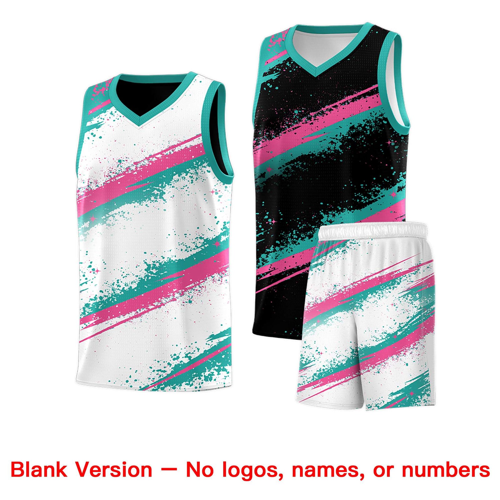 Custom Black Aqua Pink Basketball Jersey Stellar Strike Series Cosmic Lightweight