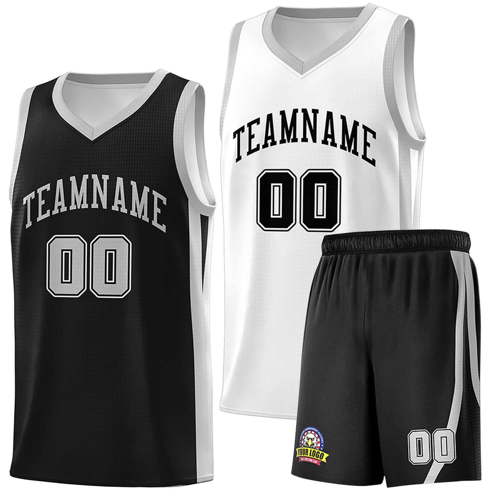 Fans-Made | Custom Black White Double Side Sets Men Basketball Jersey ¡§C Available for Reorder