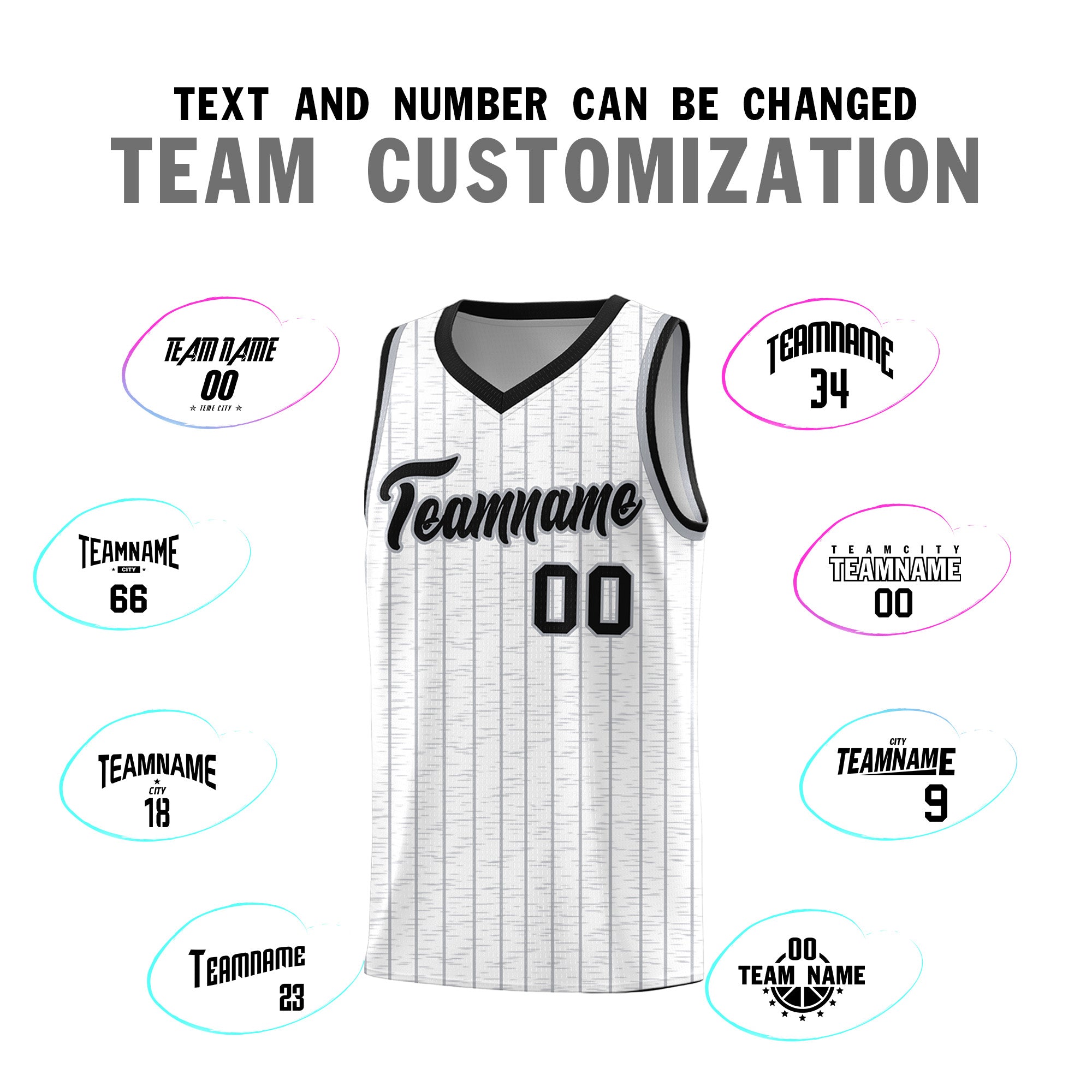 Custom White Custom Gray Pinstripe Retro Sets Uniform Basketball Jersey
