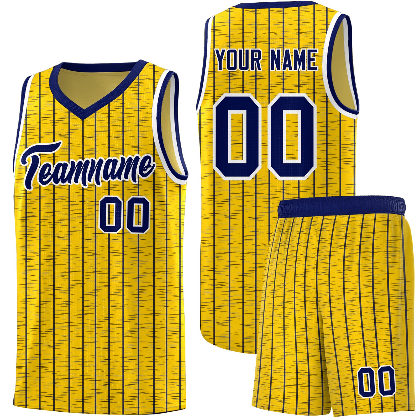 Custom Gold Custom Gray Pinstripe Retro Sets Uniform Basketball Jersey