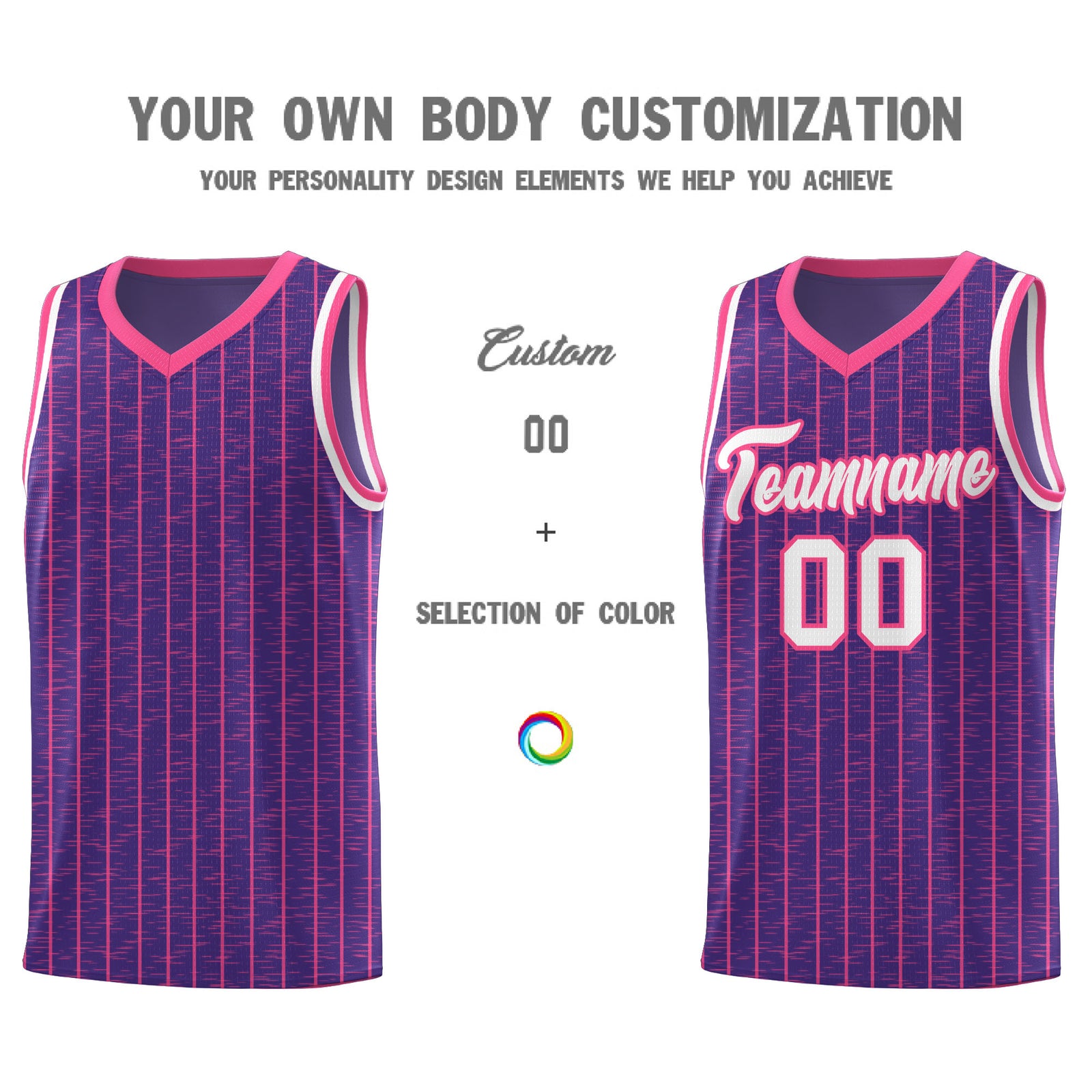 Custom Purple Custom Gray Pinstripe Retro Sets Uniform Basketball Jersey