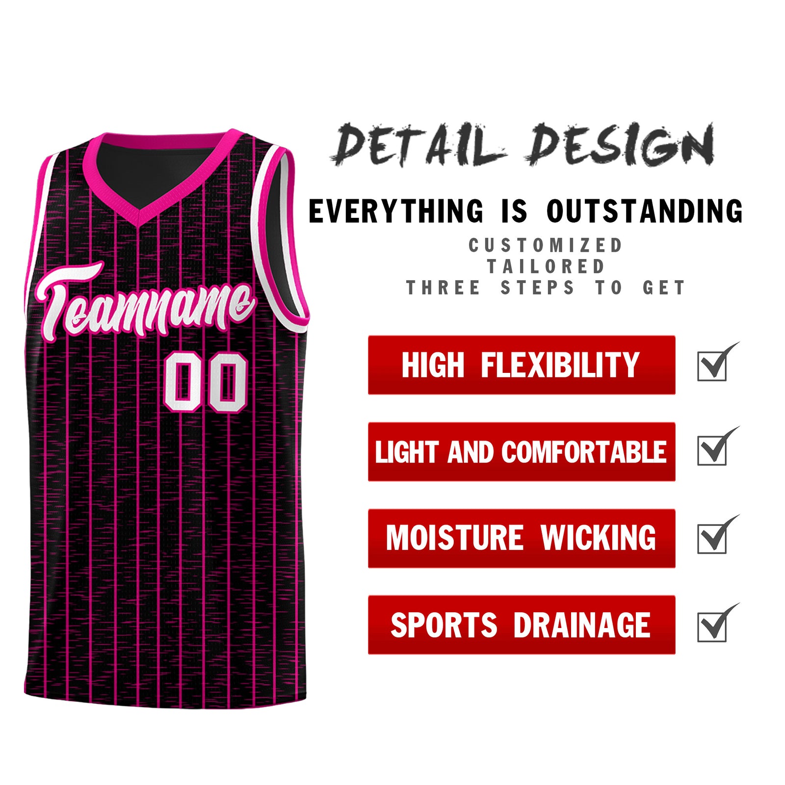 Custom Black Custom Gray Pinstripe Retro Sets Uniform Basketball Jersey