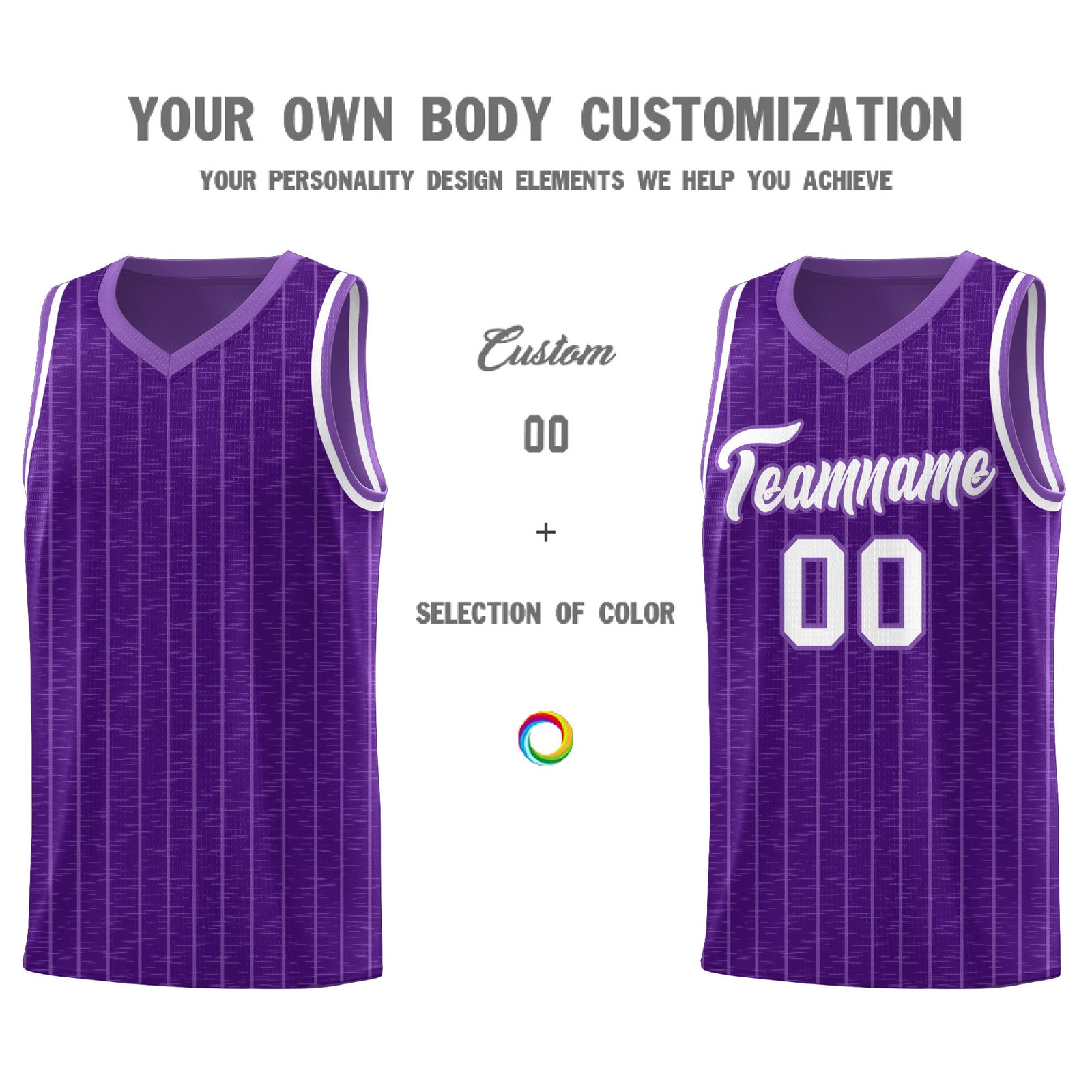 Custom Purple Custom Gray Pinstripe Retro Sets Uniform Basketball Jersey