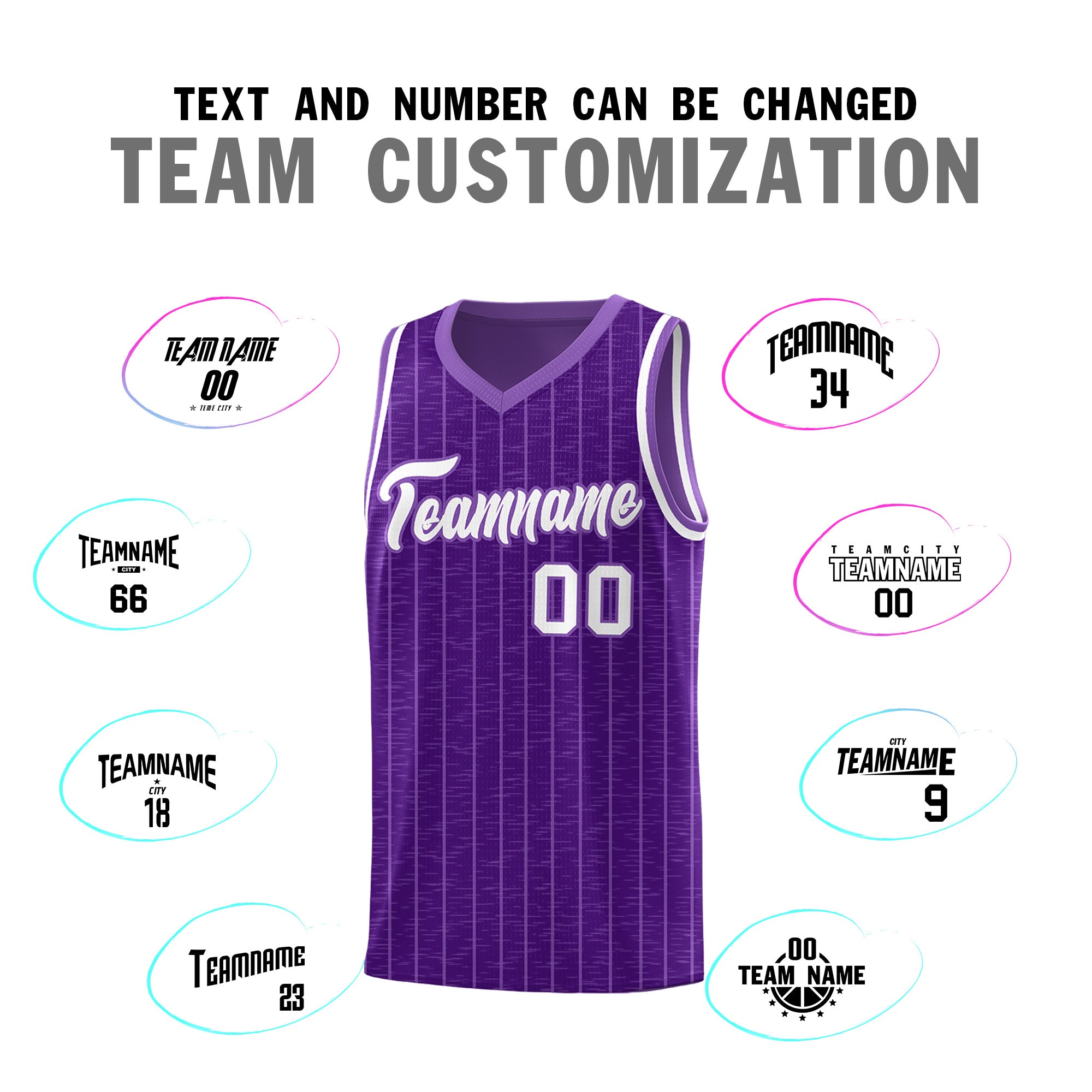 Custom Purple Custom Gray Pinstripe Retro Sets Uniform Basketball Jersey