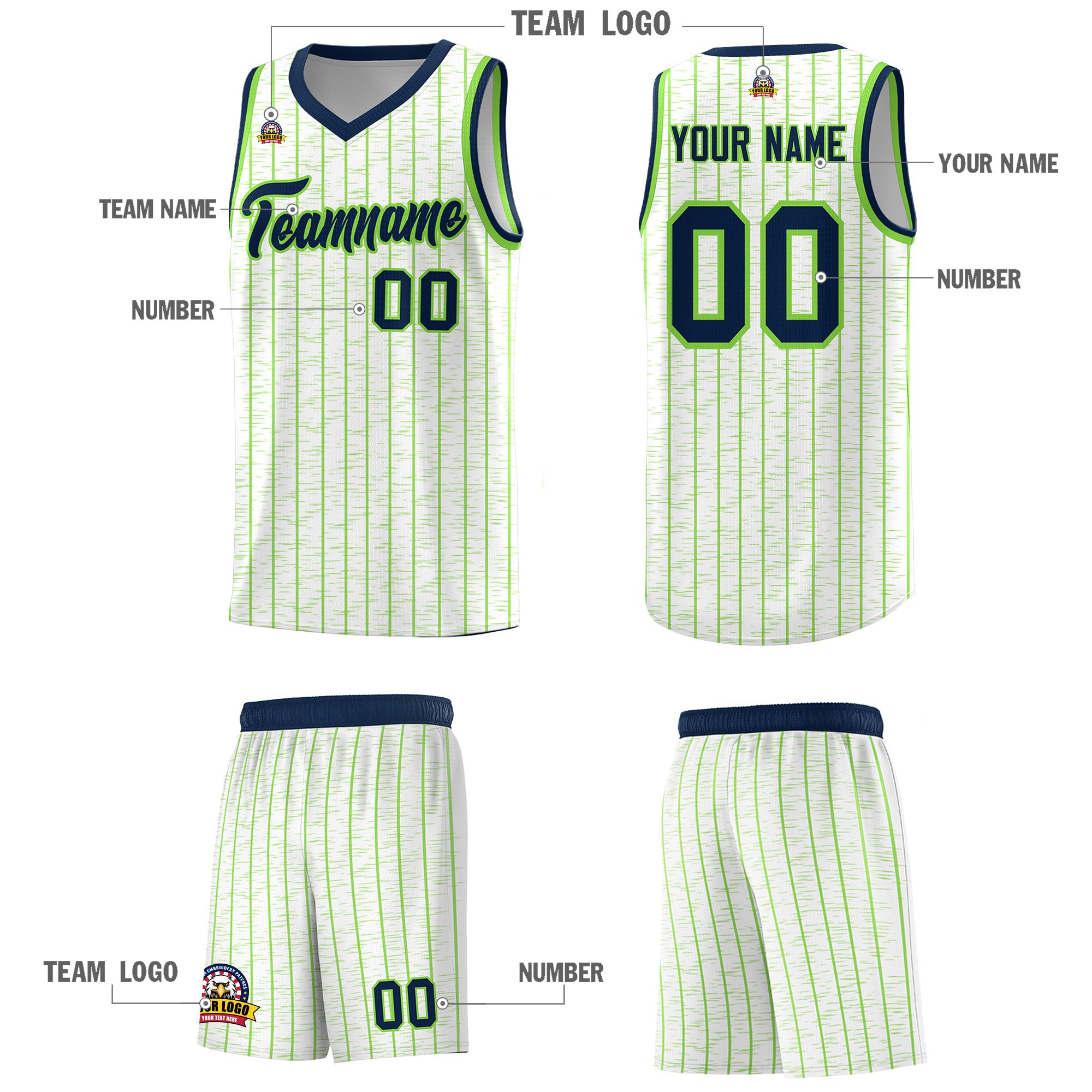 Custom White Custom Gray Pinstripe Retro Sets Uniform Basketball Jersey