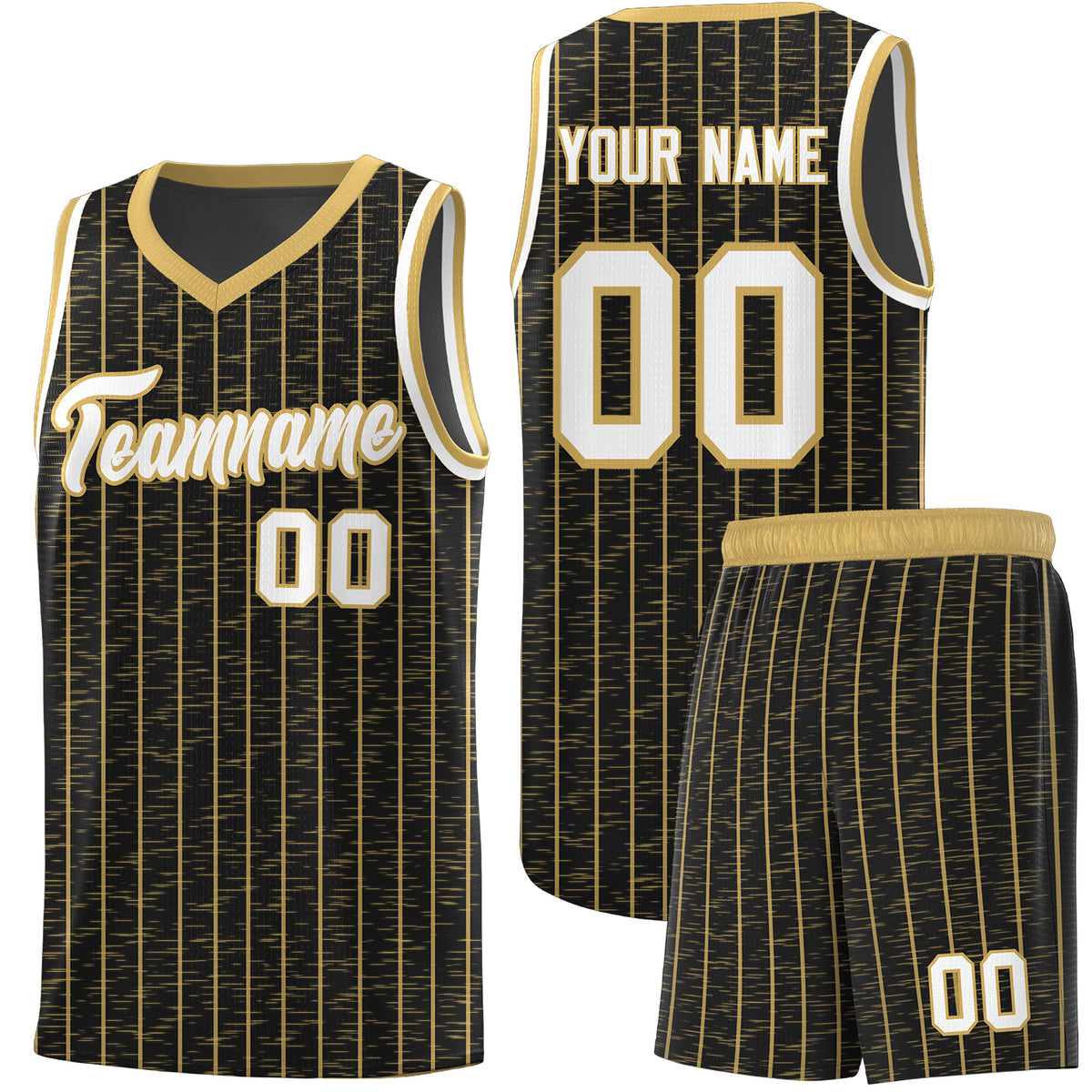 Custom Black Custom Gray Pinstripe Retro Sets Uniform Basketball Jersey