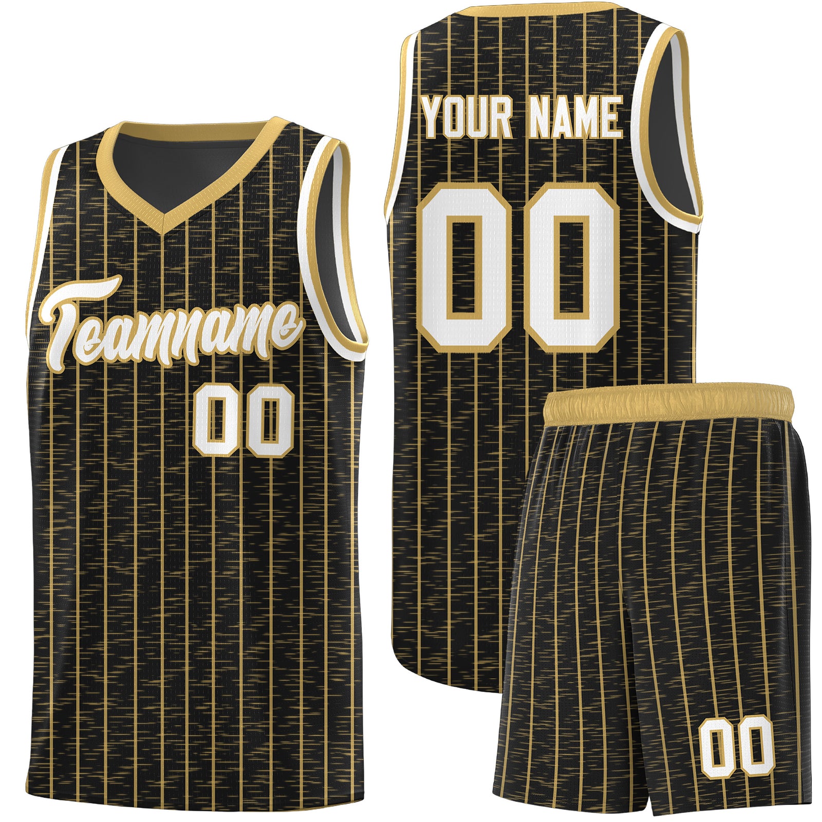 Custom Black Custom Gray Pinstripe Retro Sets Uniform Basketball Jersey
