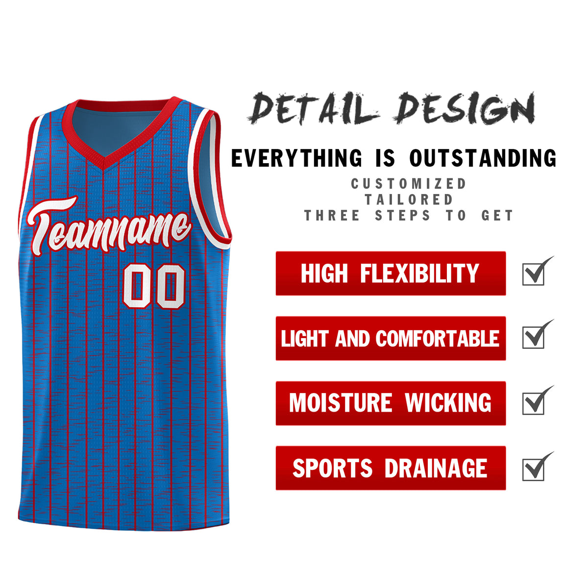 Custom Royal Custom Gray Pinstripe Retro Sets Uniform Basketball Jersey