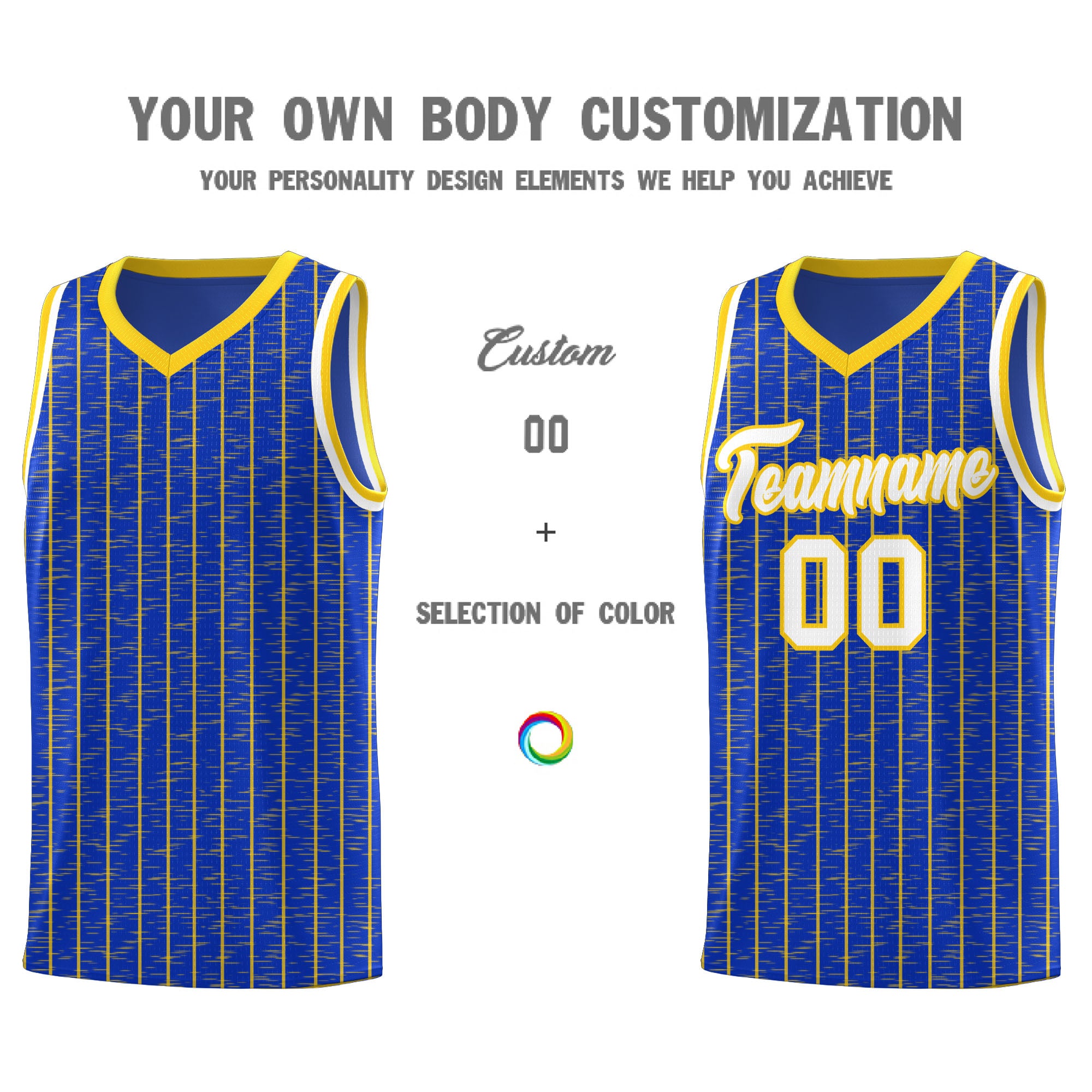 Custom Royal Blue Custom Gray Pinstripe Retro Sets Uniform Basketball Jersey