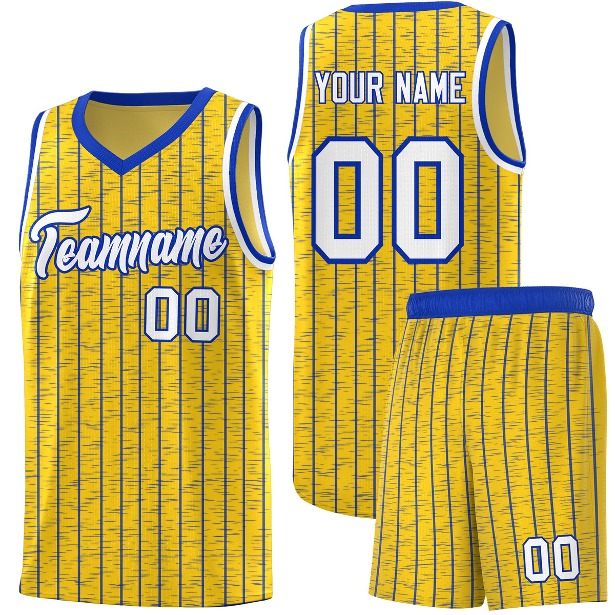 Custom Gold Custom Gray Pinstripe Retro Sets Uniform Basketball Jersey