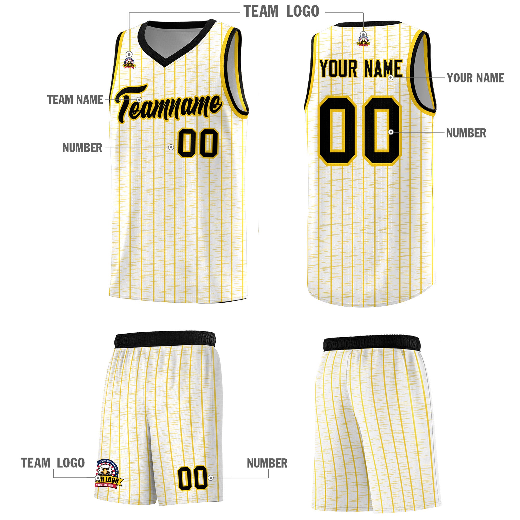 Custom White Custom Gray Pinstripe Retro Sets Uniform Basketball Jersey