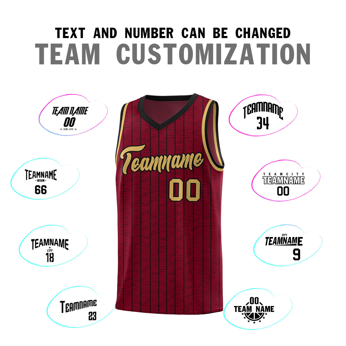 Custom Crimson Custom Gray Pinstripe Retro Sets Uniform Basketball Jersey
