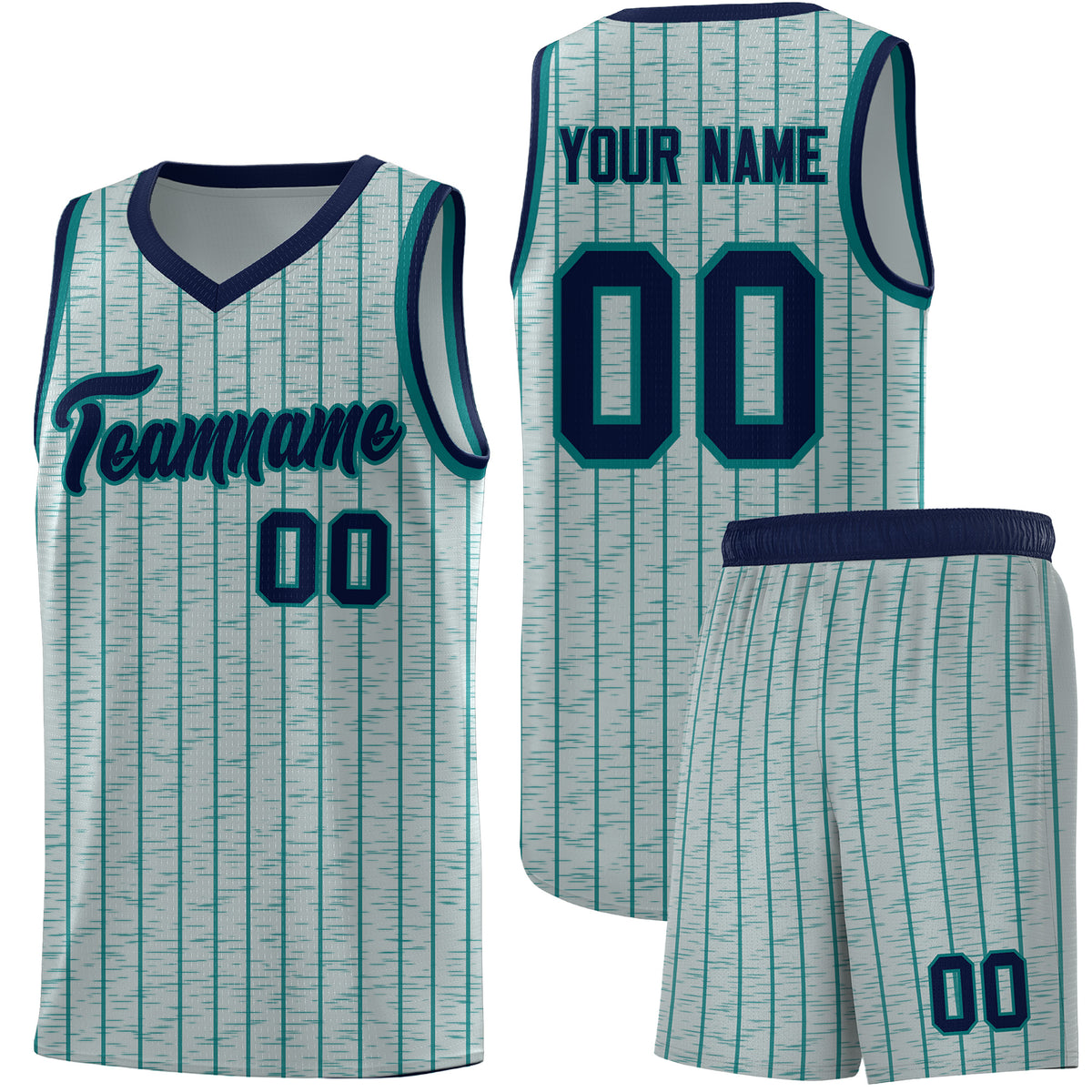 Custom Gray Custom Gray Pinstripe Retro Sets Uniform Basketball Jersey