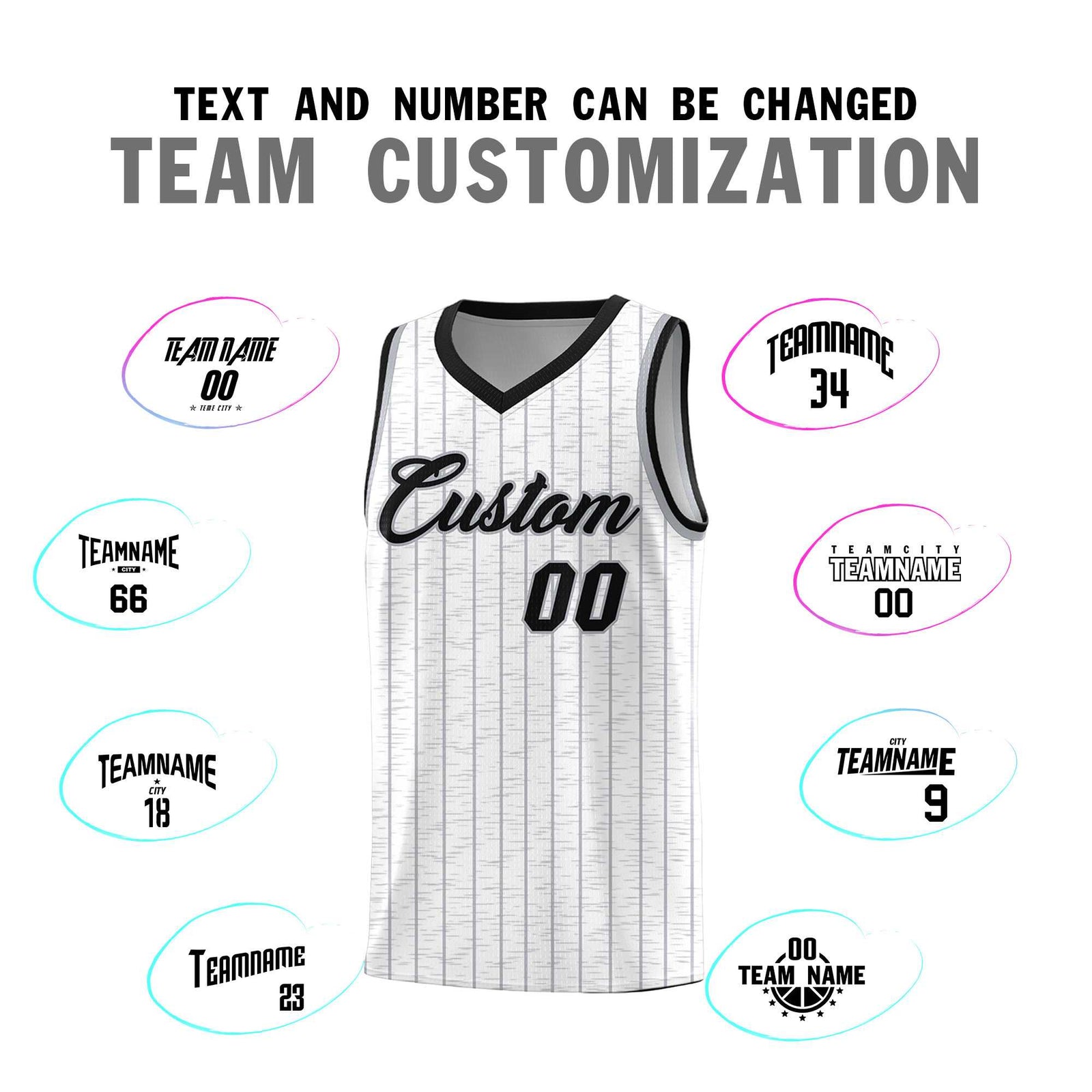 Custom White Custom Gray Pinstripe Retro Sets Uniform Basketball Jersey