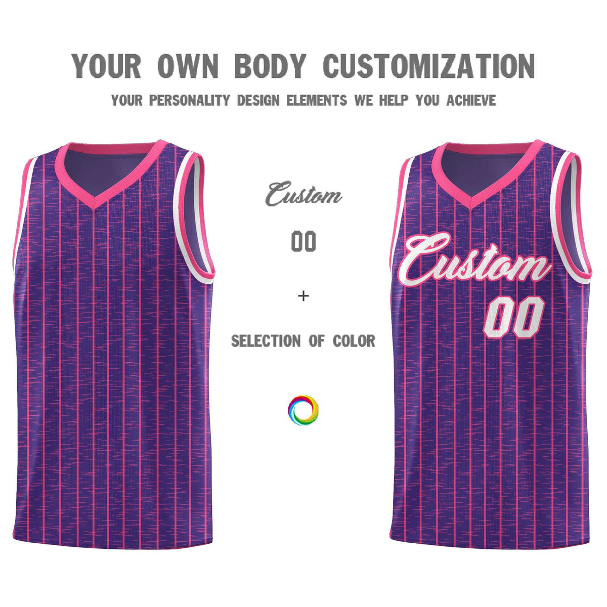 Custom Purple Custom Gray Pinstripe Retro Sets Uniform Basketball Jersey