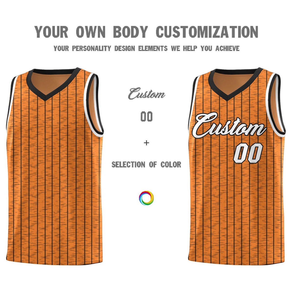 Custom Gold Orange Custom Gray Pinstripe Retro Sets Uniform Basketball Jersey