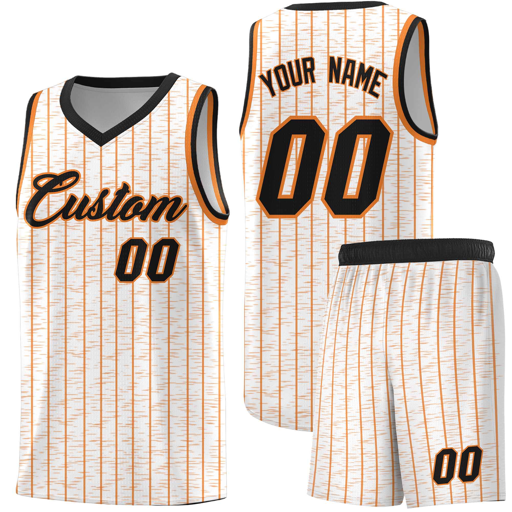 Custom White Custom Gray Pinstripe Retro Sets Uniform Basketball Jersey