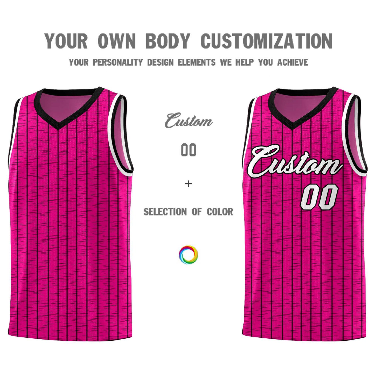Custom Pink Custom Gray Pinstripe Retro Sets Uniform Basketball Jersey