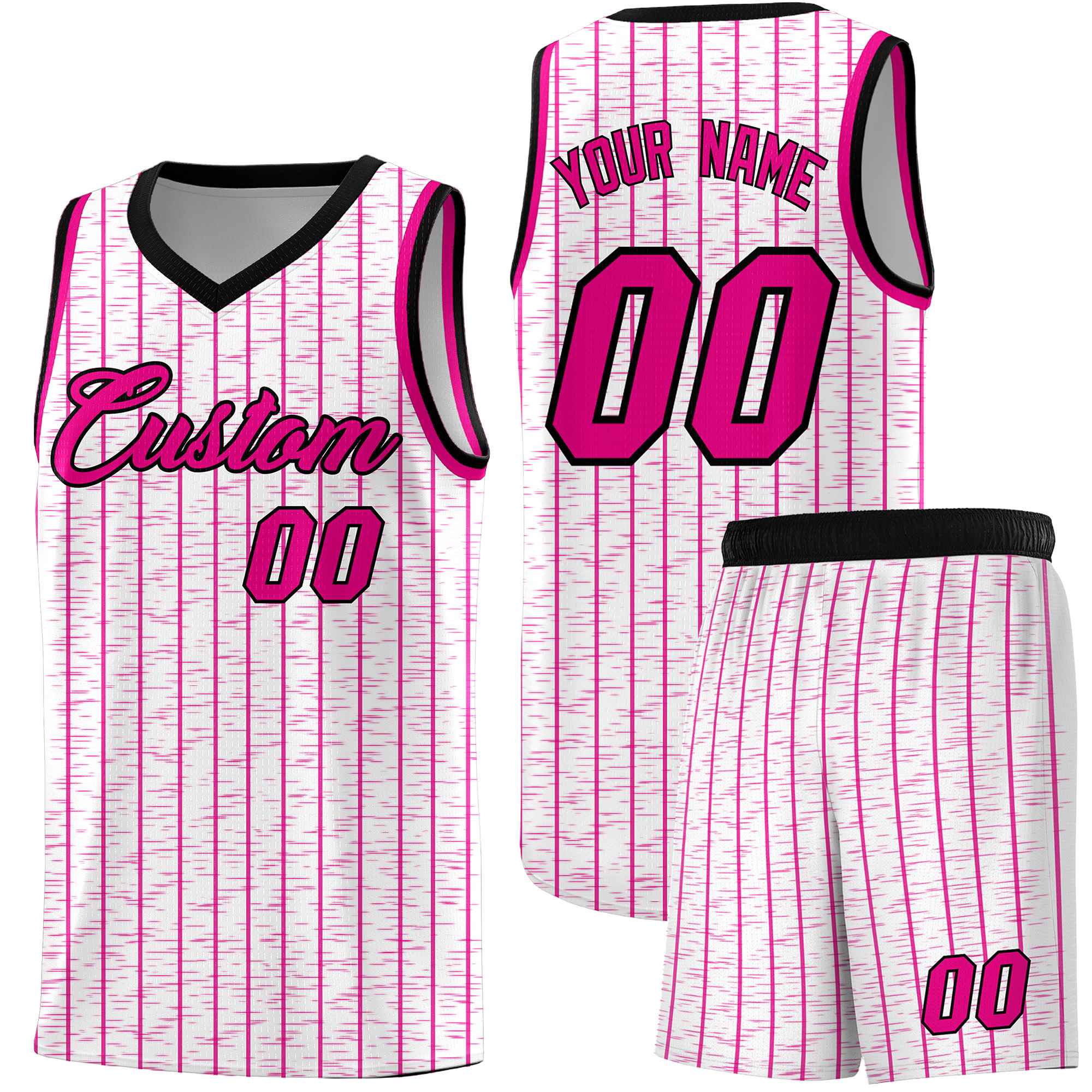 Custom White Custom Gray Pinstripe Retro Sets Uniform Basketball Jersey