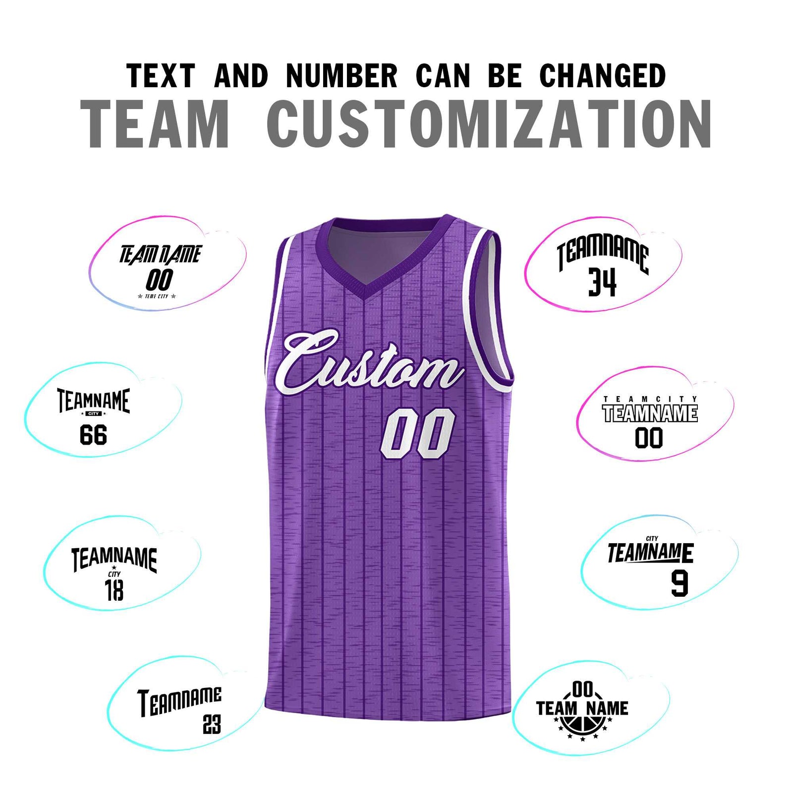 Custom Light Purple Custom Gray Pinstripe Retro Sets Uniform Basketball Jersey