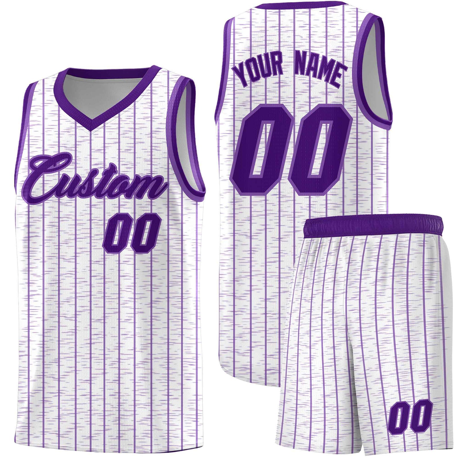 Custom White Custom Gray Pinstripe Retro Sets Uniform Basketball Jersey