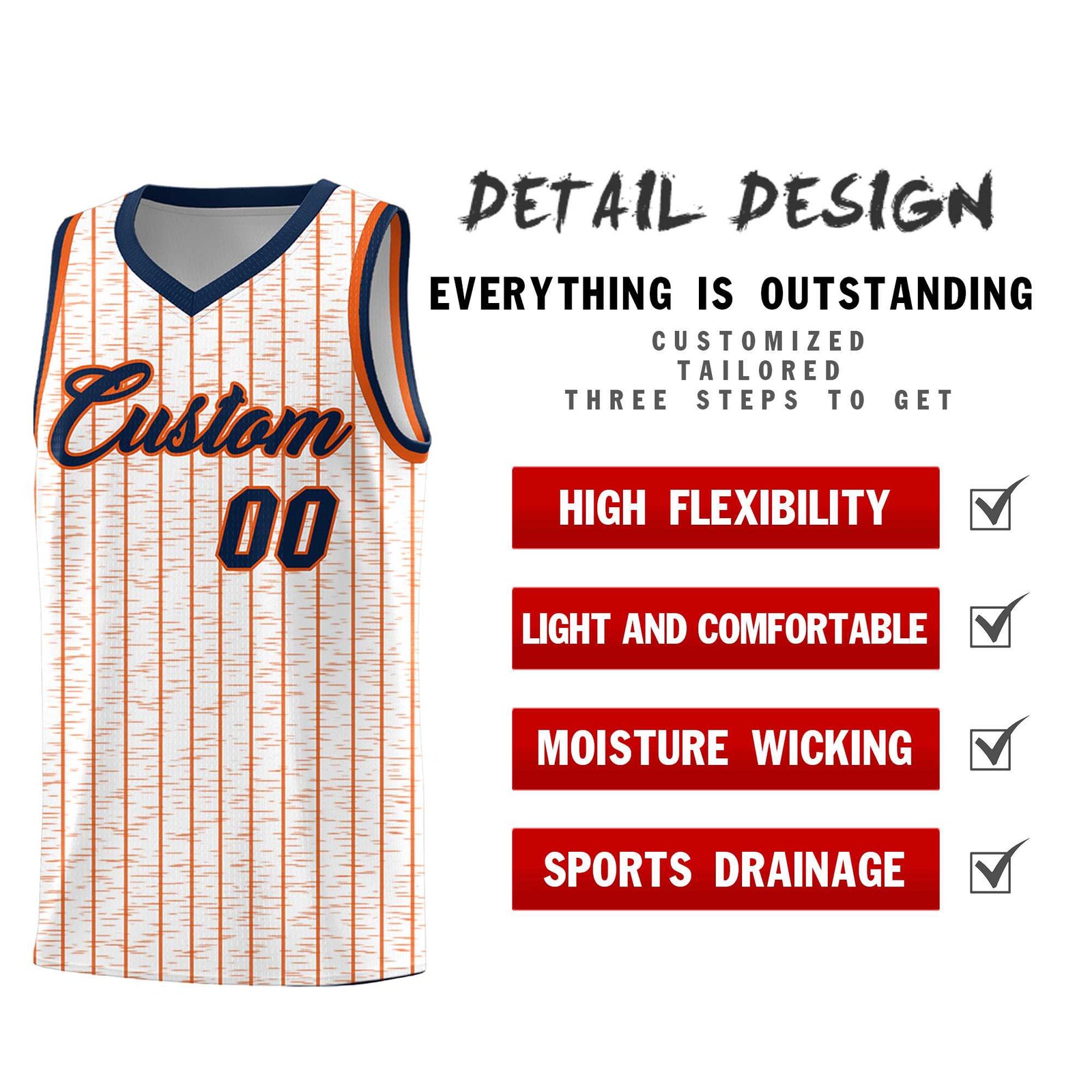 Custom White Custom Gray Pinstripe Retro Sets Uniform Basketball Jersey
