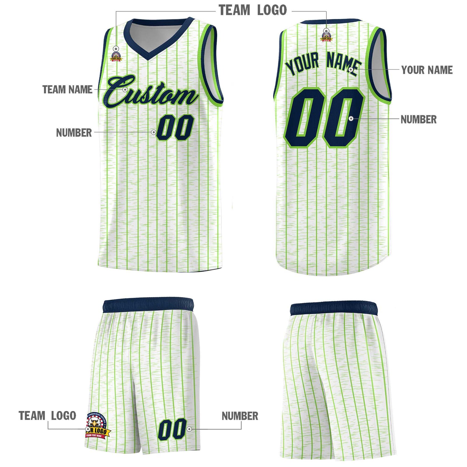 Custom White Custom Gray Pinstripe Retro Sets Uniform Basketball Jersey