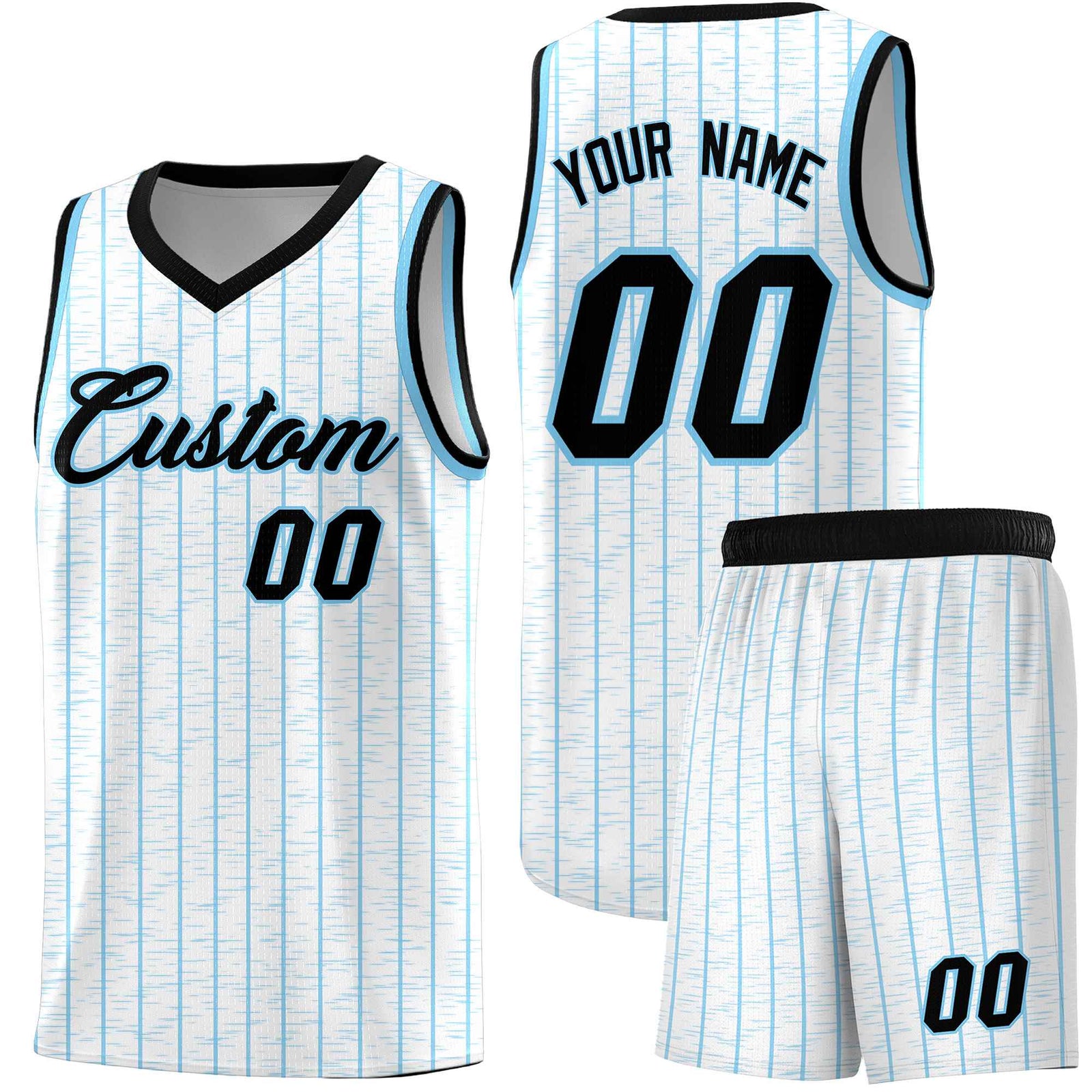 Custom White Custom Gray Pinstripe Retro Sets Uniform Basketball Jersey