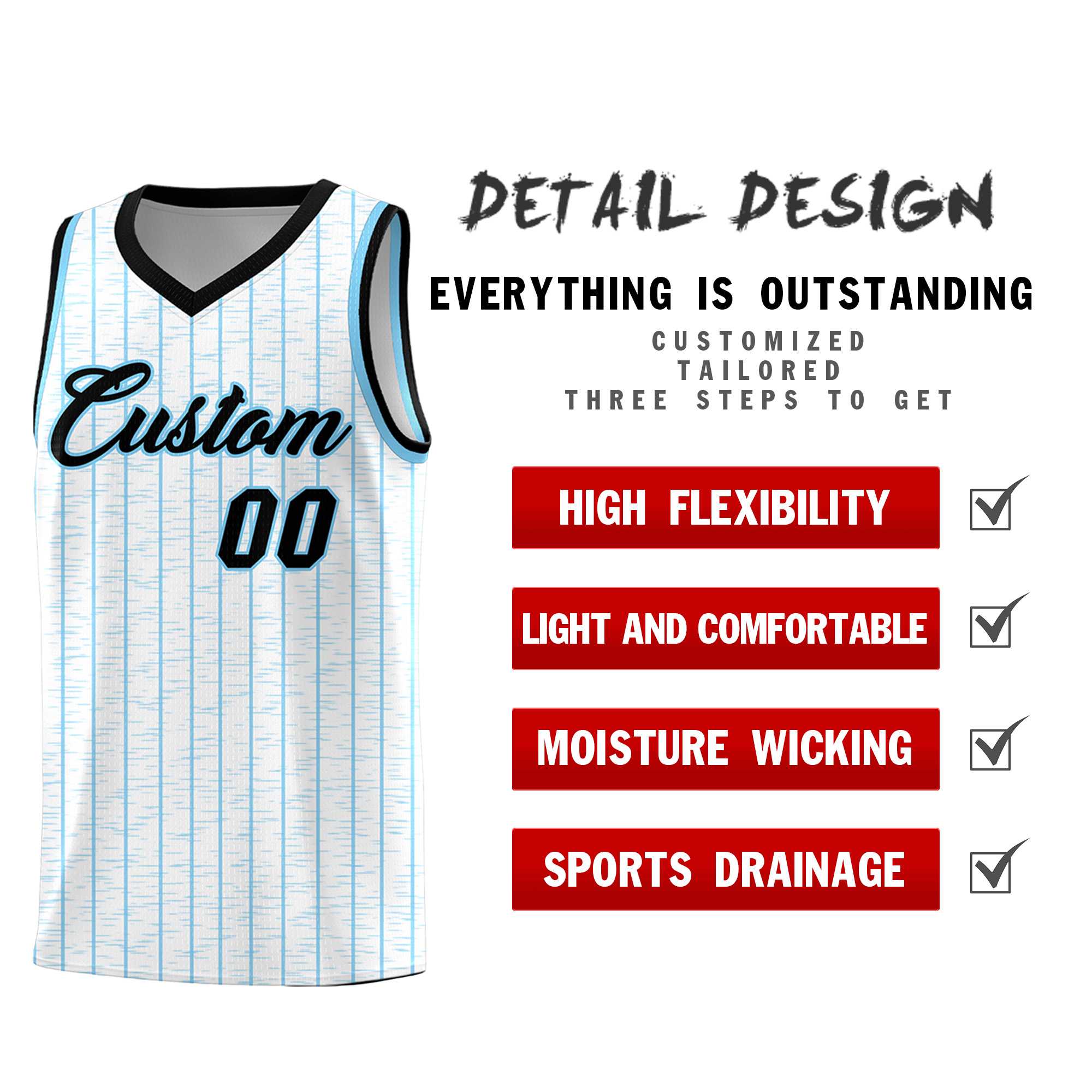 Custom White Custom Gray Pinstripe Retro Sets Uniform Basketball Jersey