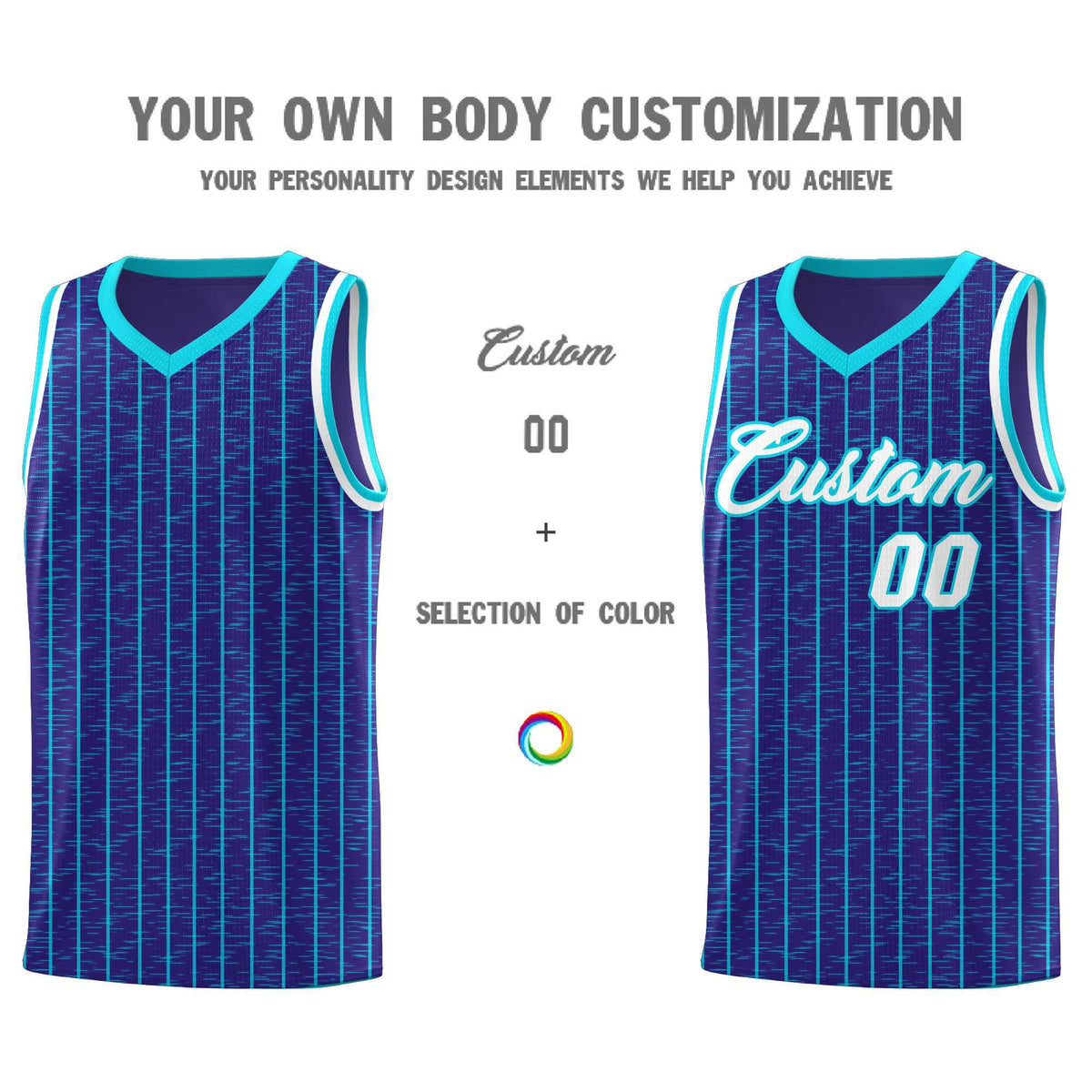 Custom Royal Custom Gray Pinstripe Retro Sets Uniform Basketball Jersey